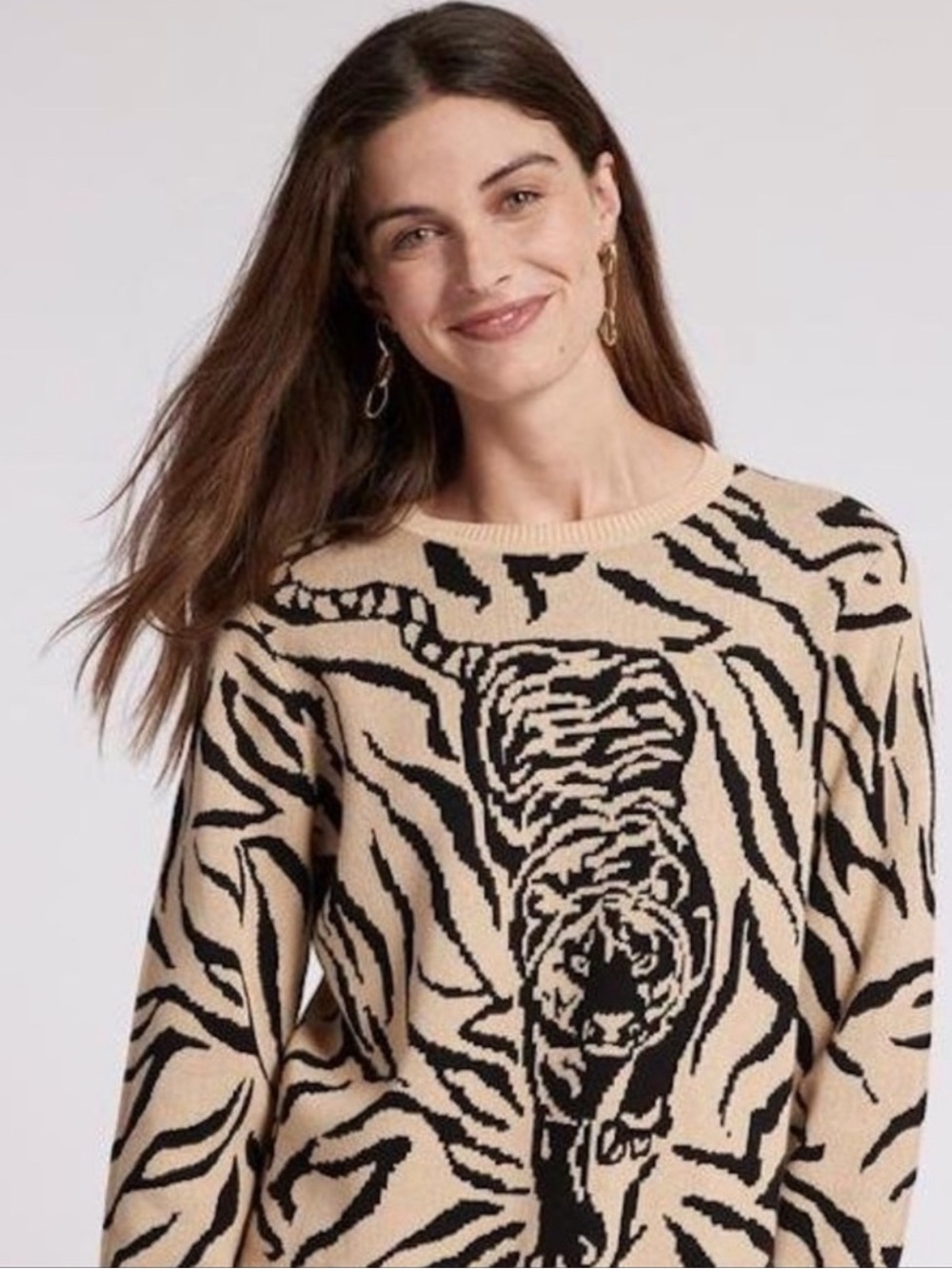 NWOT Tyler Böe Tiger Print Sweater